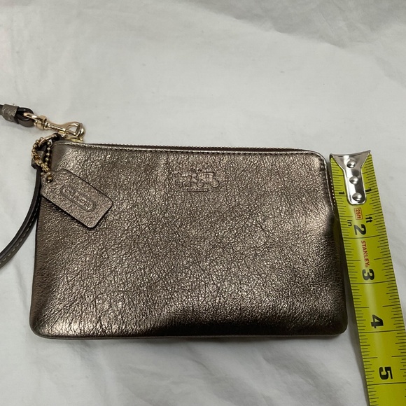 Gold Metallic Coach Wristlet - Picture 7 of 7
